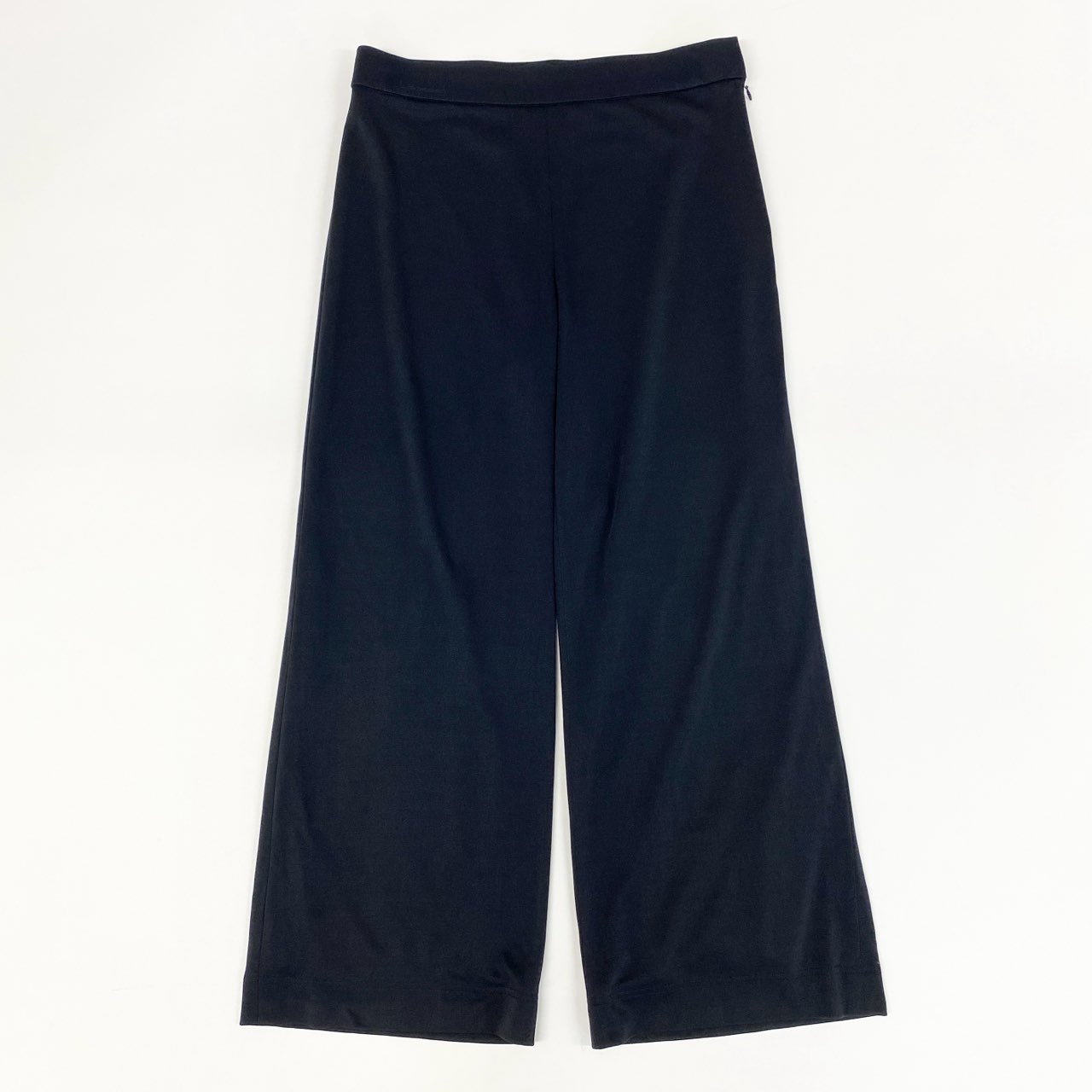 56H1 LEONARD レオナール ボトム サイドジップ ストレートパンツ ストレッチ カンカン素材 レディース 女性用 0143353 42 ブラックu02t