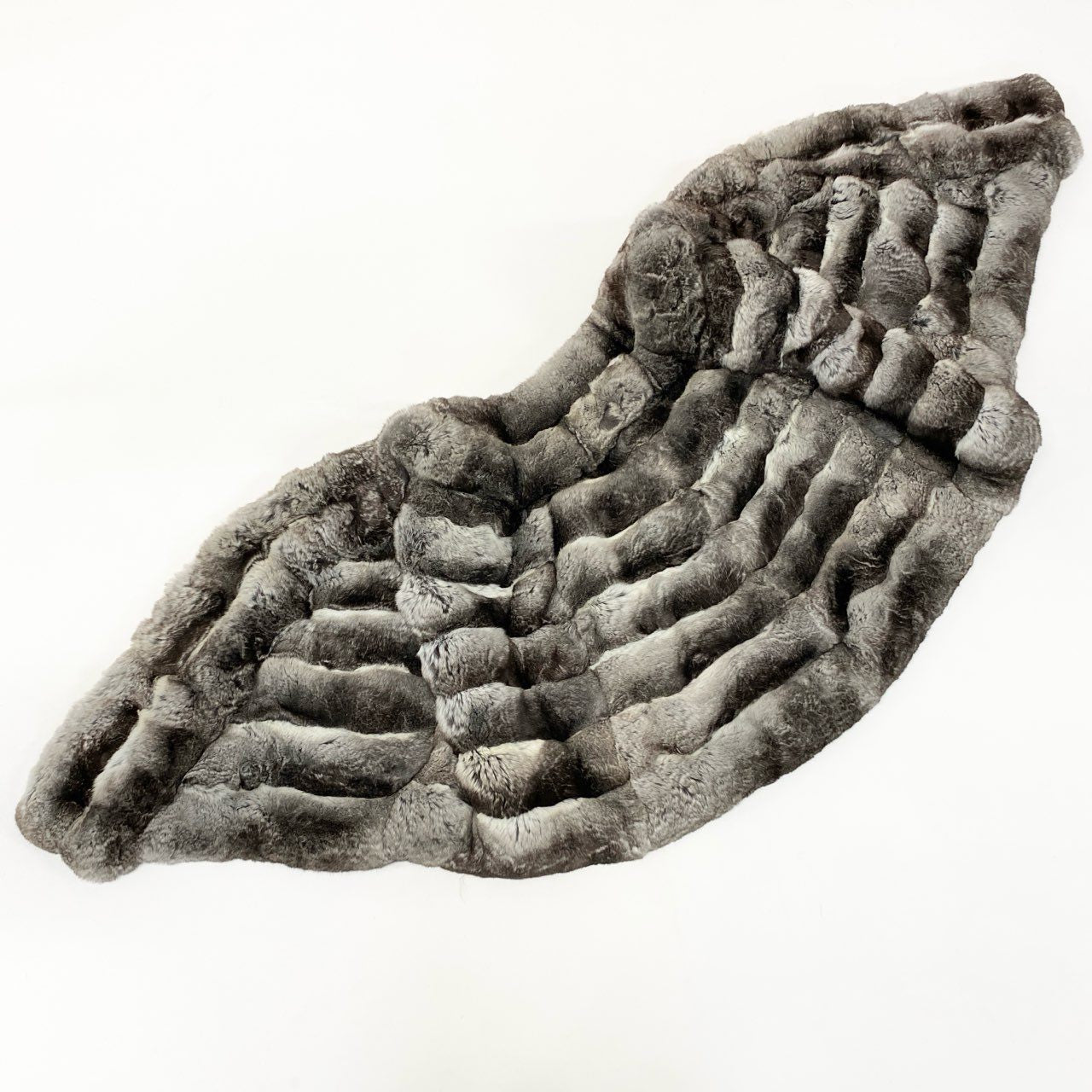68j15 《最高級》 EMPRESS エンプレス CHINCHILLA FUR CAPE チンチラ リアルファー ケープ ポンチョ グレー 本毛皮 毛並◎ 毛質◎t18r