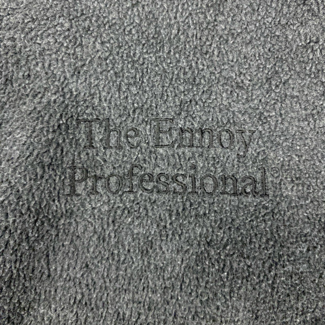 44h26 the ennoy professional ザエンノイプロフェッショナル ロゴ刺繍 フリースジャケット USA製 Mサイズ ダークグレー メンズo07t