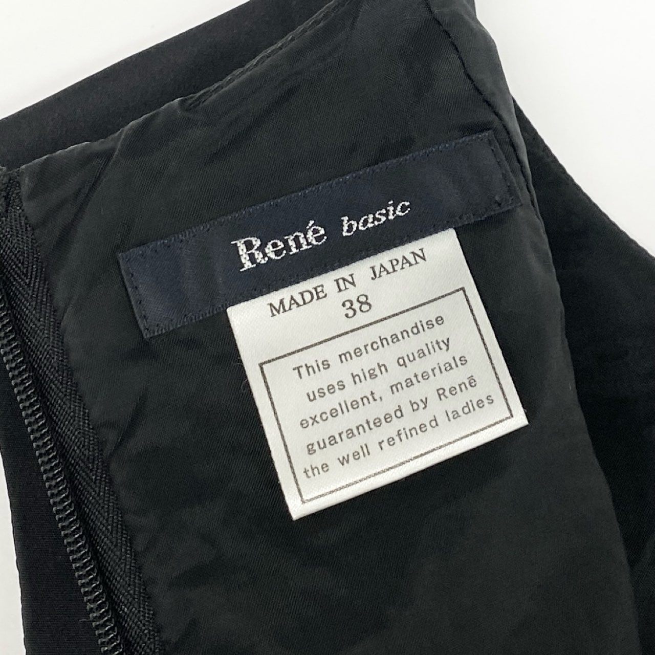60f20 Rene basic ルネ ベーシック Dress Emma ドレス エマ ワンピース 5416130 38 ブラック ノースリーブ レース 日本製