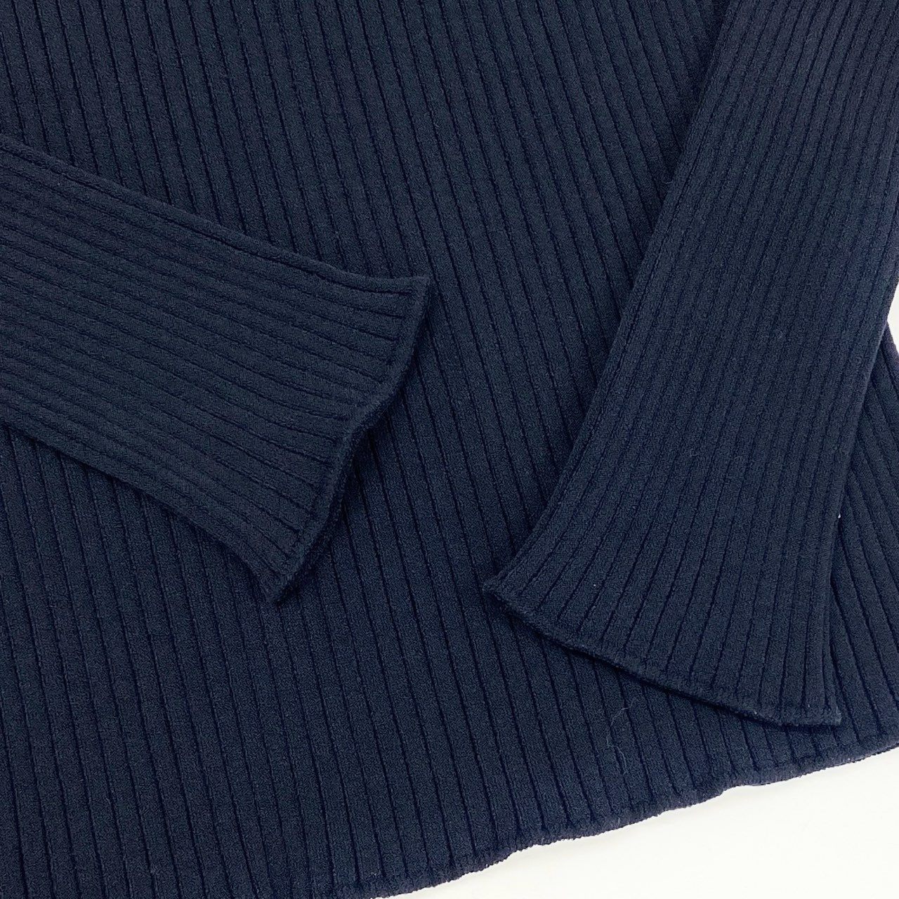 79g24 FOXEY BOUTIQUE フォクシーブティック ボートネック リブニット セーター Moon Light ロゴプレート 40 ネイビー レディース_