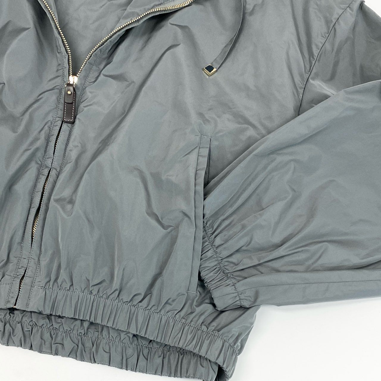 57h4 Max Mara マックスマーラ The Cube. テクニカル タフタパーカー フーディージャケット サイズ38 グレー系 レディース ライトアウター 羽織k02i