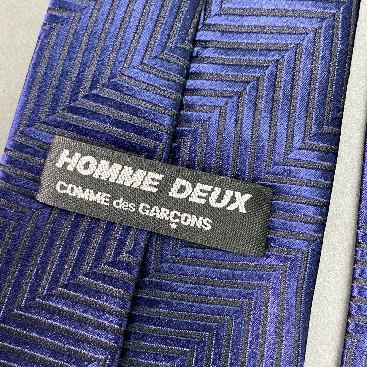 g24 COMME des GARCONS HOMME DEUX コムデギャルソンオムドゥ 幾何学 ネクタイ ネイビー メンズ 男性用 ドレス フォーマル_