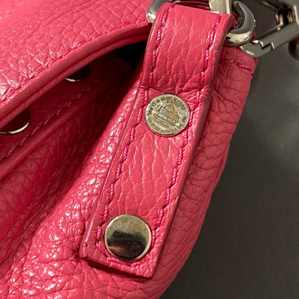 Df29 ZANELLATO ザネラート Postina ポスティーナ 2WAY ショルダーバッグ ハンドバッグ ピンク レザー
