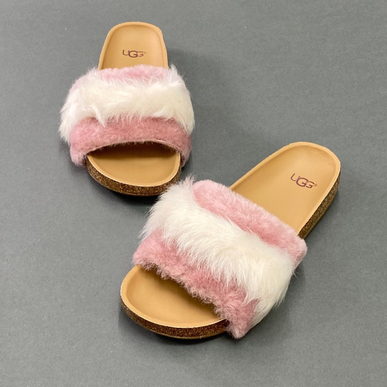 4a10 《未使用品》 定価¥17,600 UGG アグ W DIANE WISP ファーサンダル 22cm ピンク シューズ