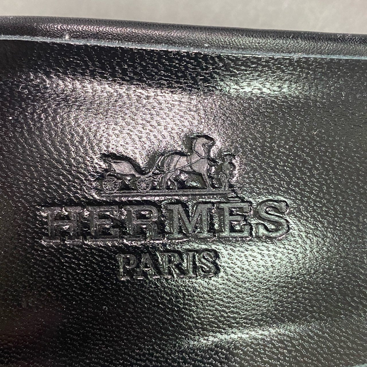 5c18 HERMES エルメス アピ スリングバック ヒール パンプス H金具 シューズ 36 ブラック レザー