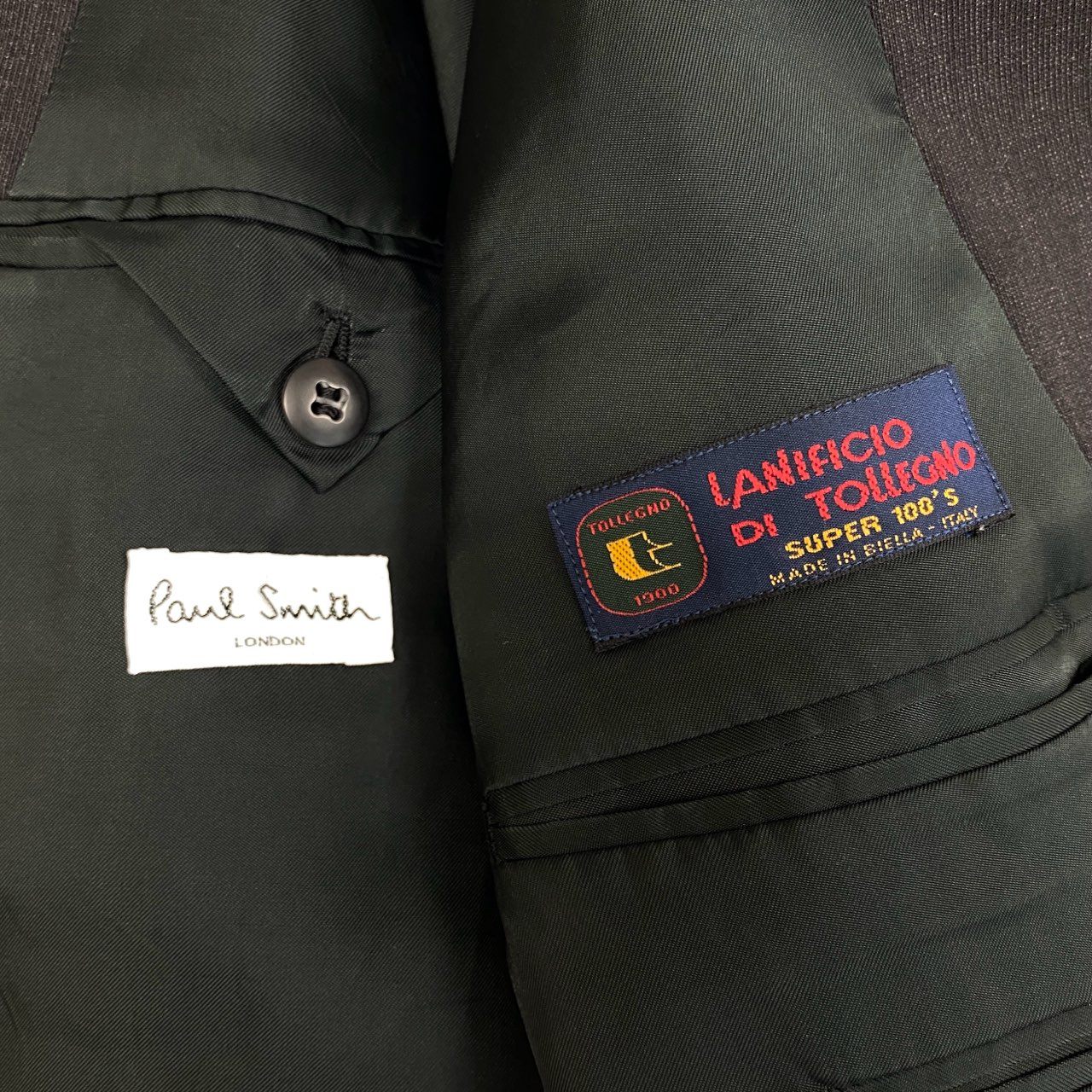 79j9《美品》Paul Smith ポールスミス スーツセットアップ 3釦スーツ フォーマル ビジネス XLサイズ グレー メンズo07t
