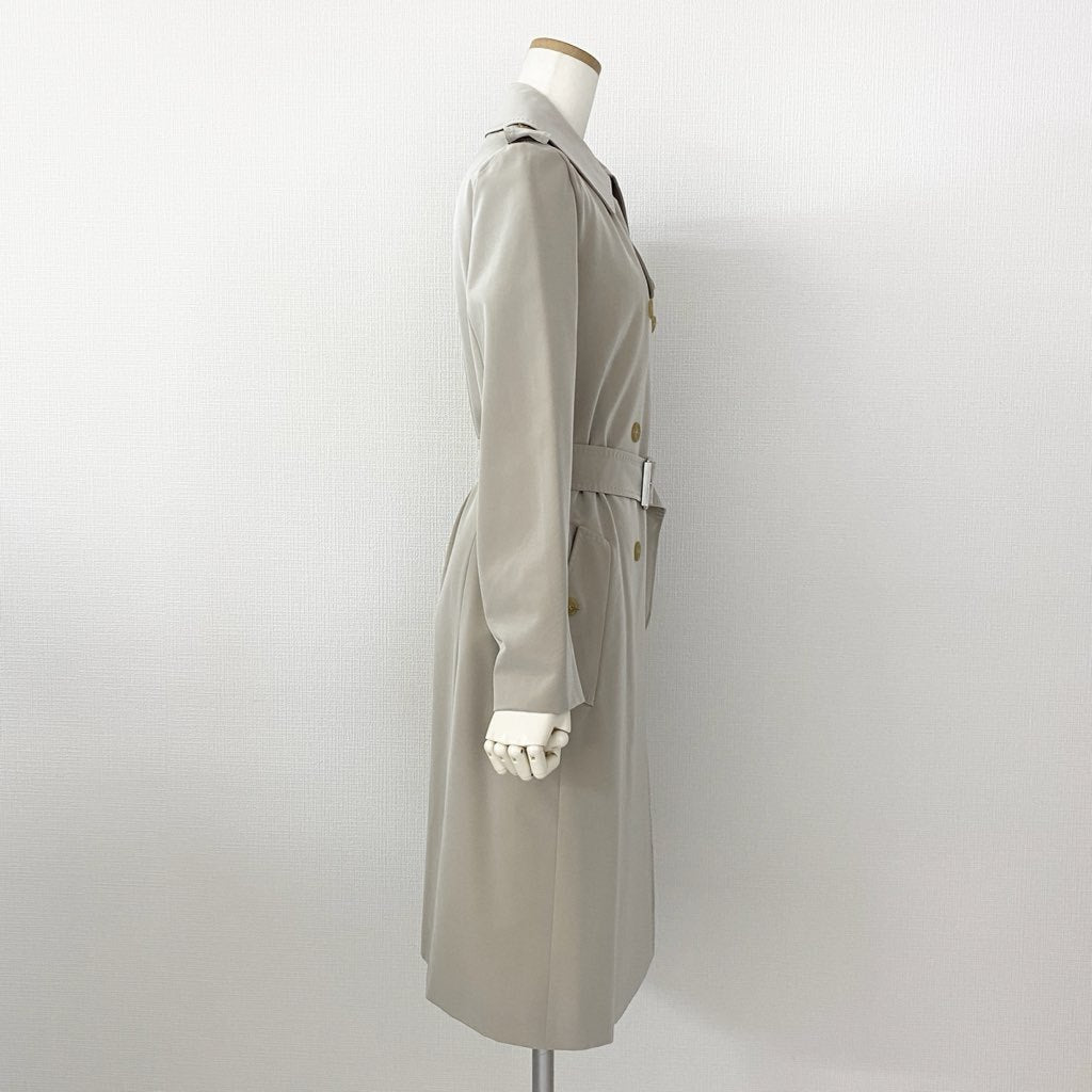 48f20 【美品】 イタリア製 Max Mara マックスマーラ 裏地総柄 トレンチコート 日本サイズ38 ベージュ レディース 女性用 コート アウター