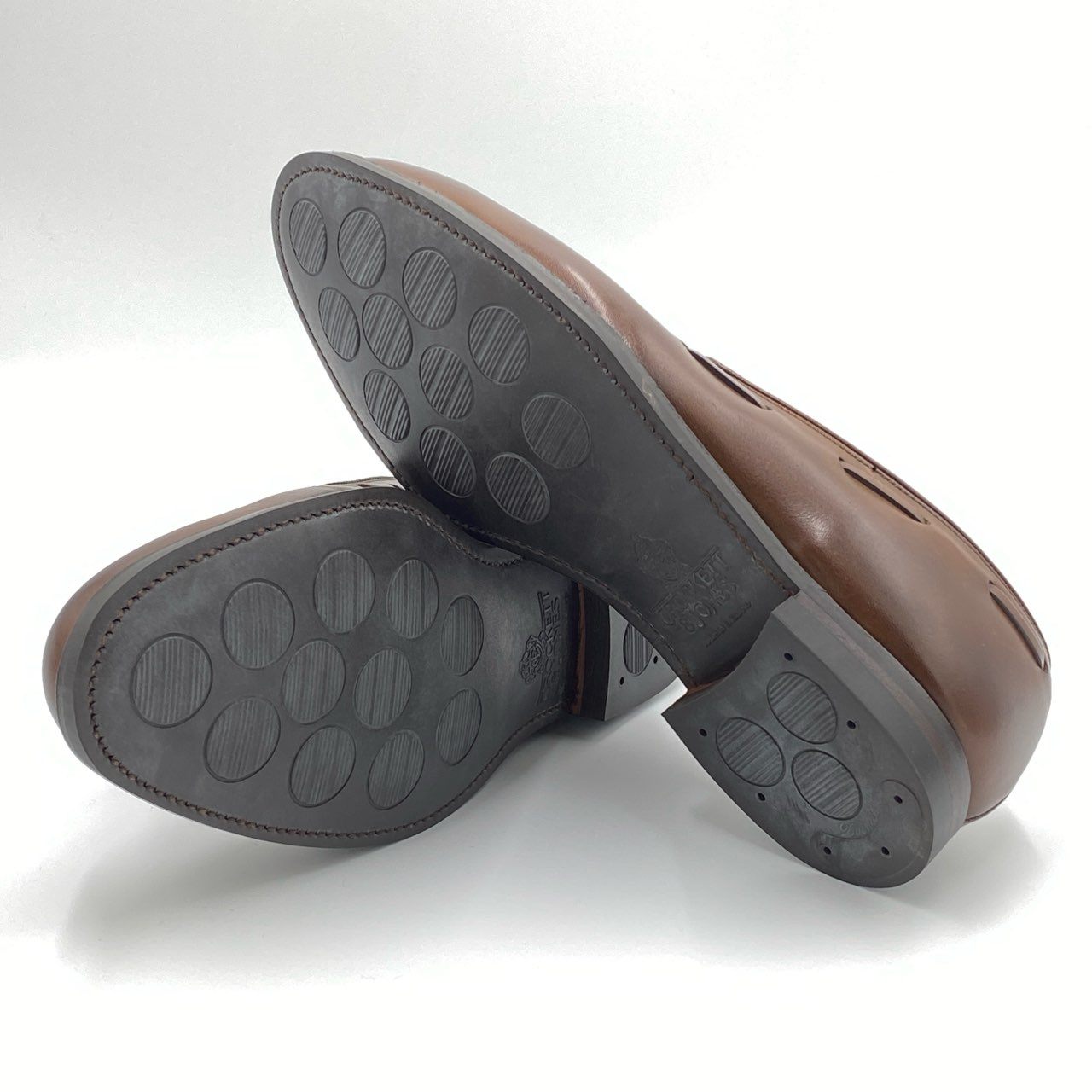 2h21【極美品】CROCKETT&JONES クロケット&ジョーンズ CAVENDISH3 タッセルローファー 革靴 サイズ7E ブラウン キャベンディッシュk02i