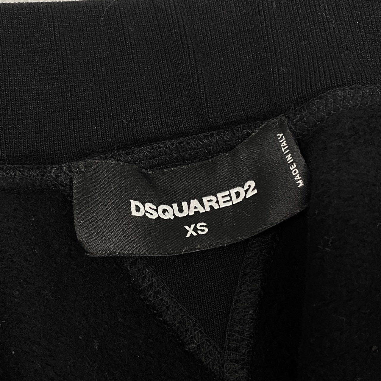 34f19 DSQUARED2 ディースクエアード スウェットハーフパンツ ショートパンツ ショーツ ボトムス アイコンロゴプリント S79MU0005 XS ブラック コットン