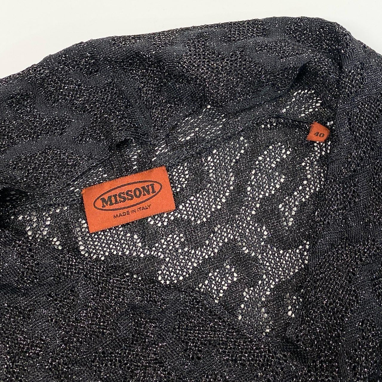 17f30 MISSONI ミッソーニ ラメレース切替 ニットワンピース 長袖ワンピース 膝丈ワンピース サイズ40 グレー系 レディース 女性用