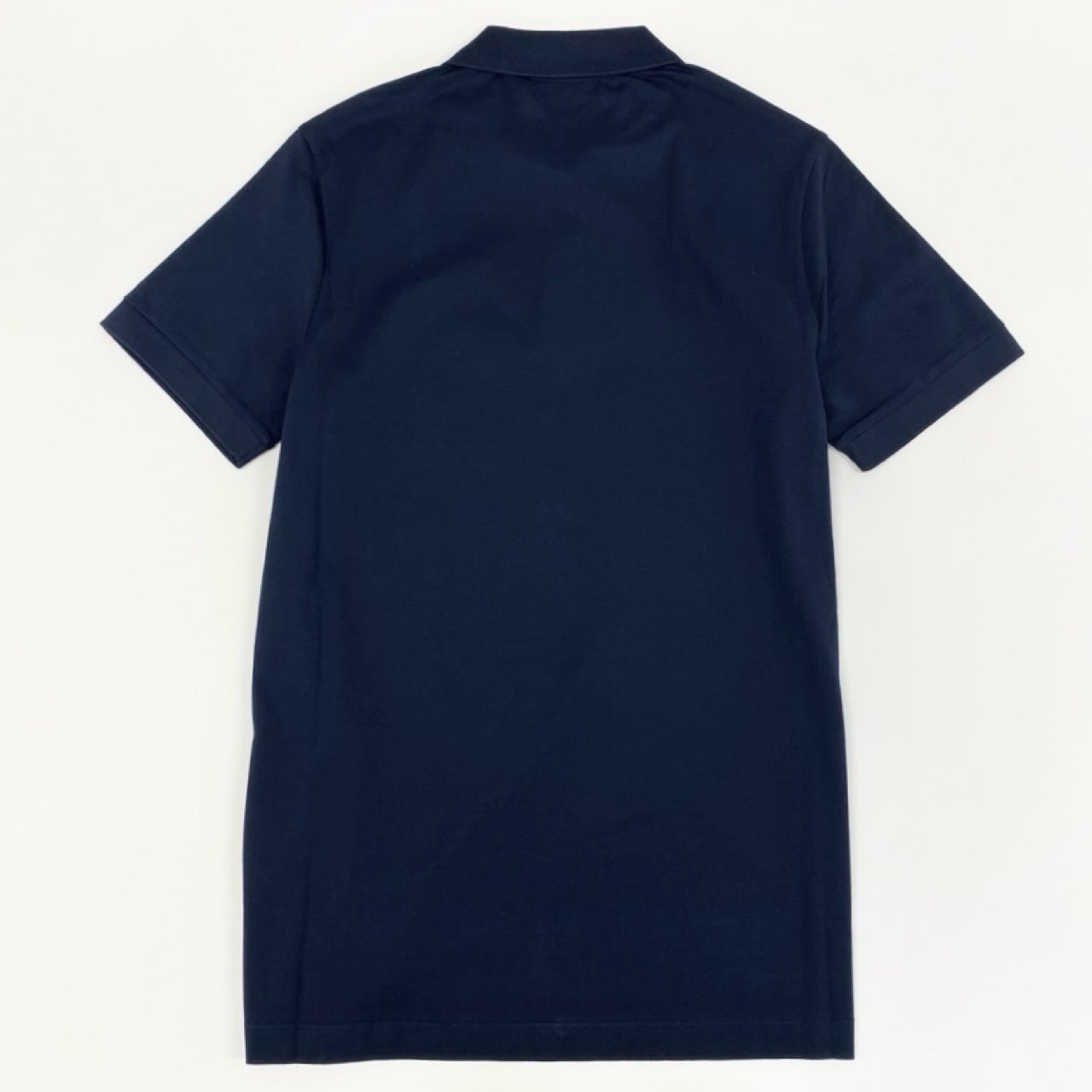 33k29① 《美品》 PRADA プラダ 半袖ポロシャツ コットンシャツ カットソー 鹿の子 薄手 メンズ DNA497 XS ネイビー 綿100