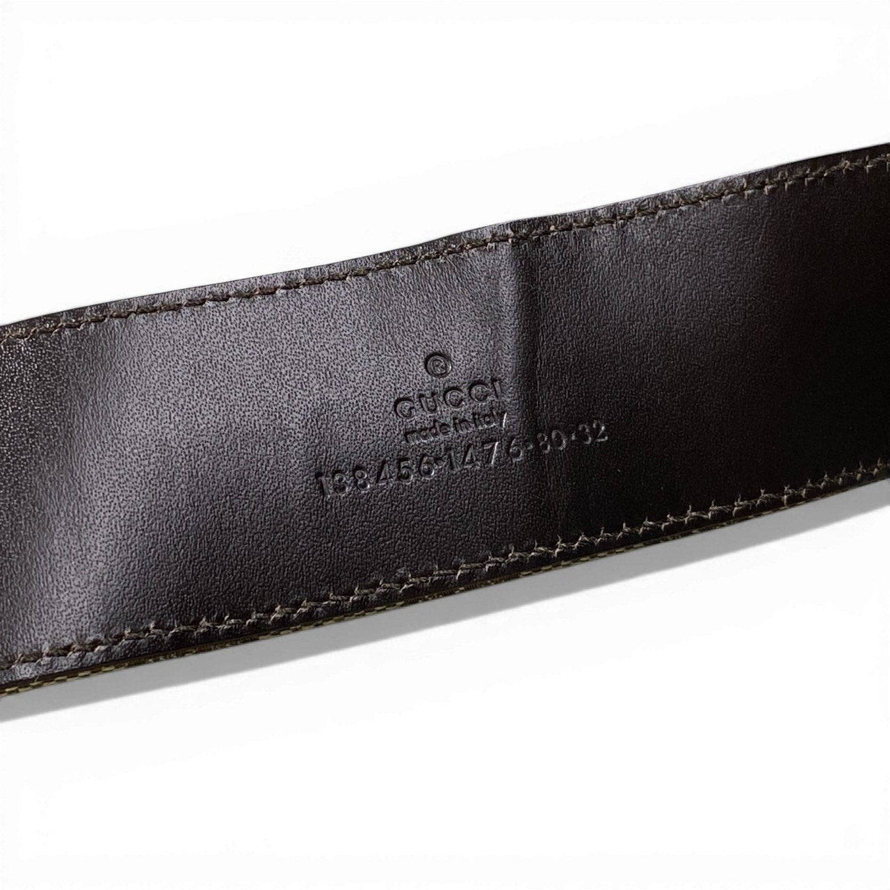 d9 GUCCI グッチ GGキャンバス バンブーバックル ベルト ベージュ系 レザー キャンバス レディースu02t