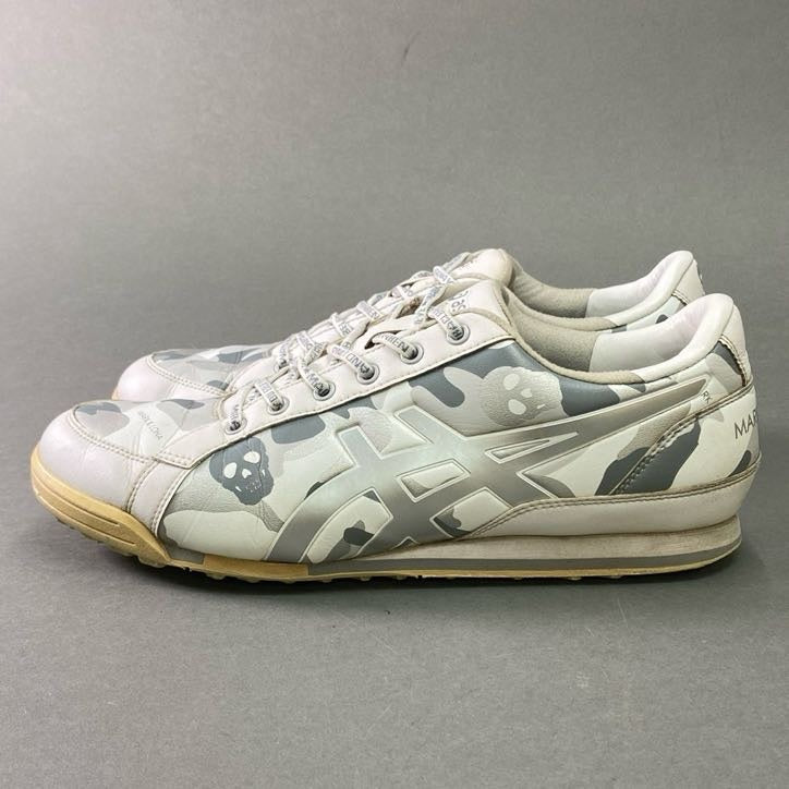 2b2 MARK&LONA × asics マークアンドロナ アシックス GEL-FHY ゲルフェイ スパイクレスシューズ ゴルフシューズ スカル カモフラージュ 29cm ホワイト系 メンズ