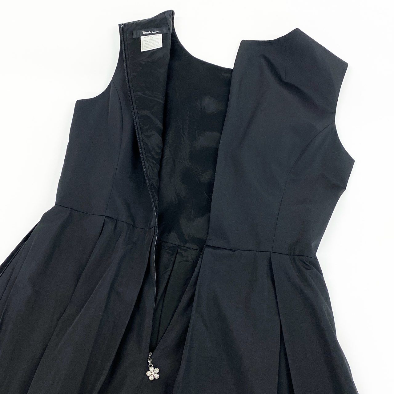 60f20 Rene basic ルネ ベーシック Dress Emma ドレス エマ ワンピース 5416130 38 ブラック ノースリーブ レース 日本製