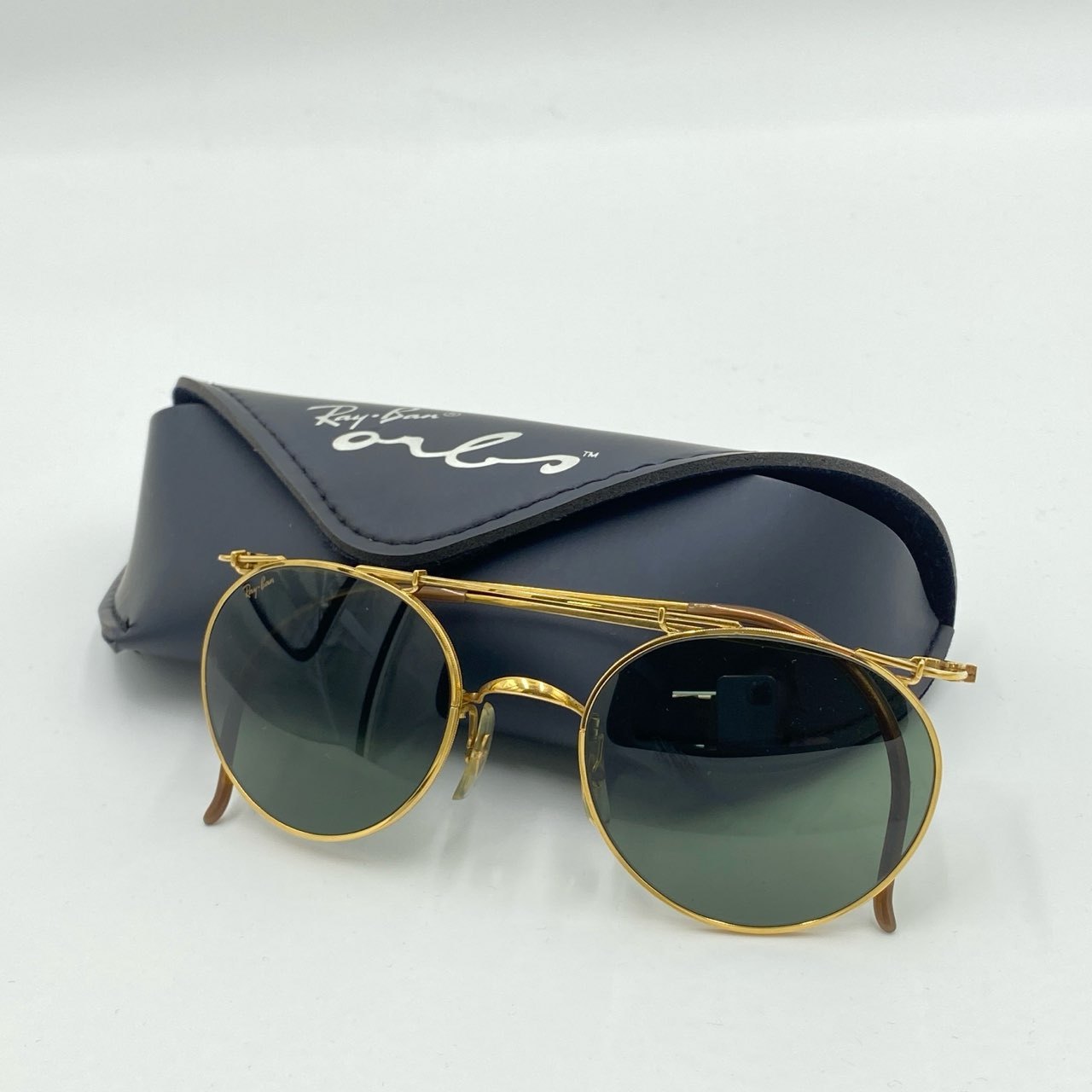 i4 《極美品》 Ray-Ban レイバン B&L ボシュロム サングラス ゴールド ブラック DECO METAL デコメタル アイウェア ケース付きk02i
