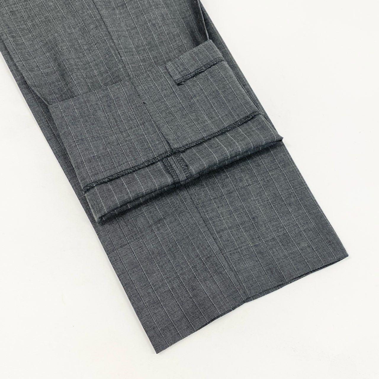 32d11 《美品》 Paul Smith ポールスミス シングルスーツ セットアップ ビジネス イタリア製 デルフィノ生地 サイズL グレー ストライプ ウール100% メンズ 日本製