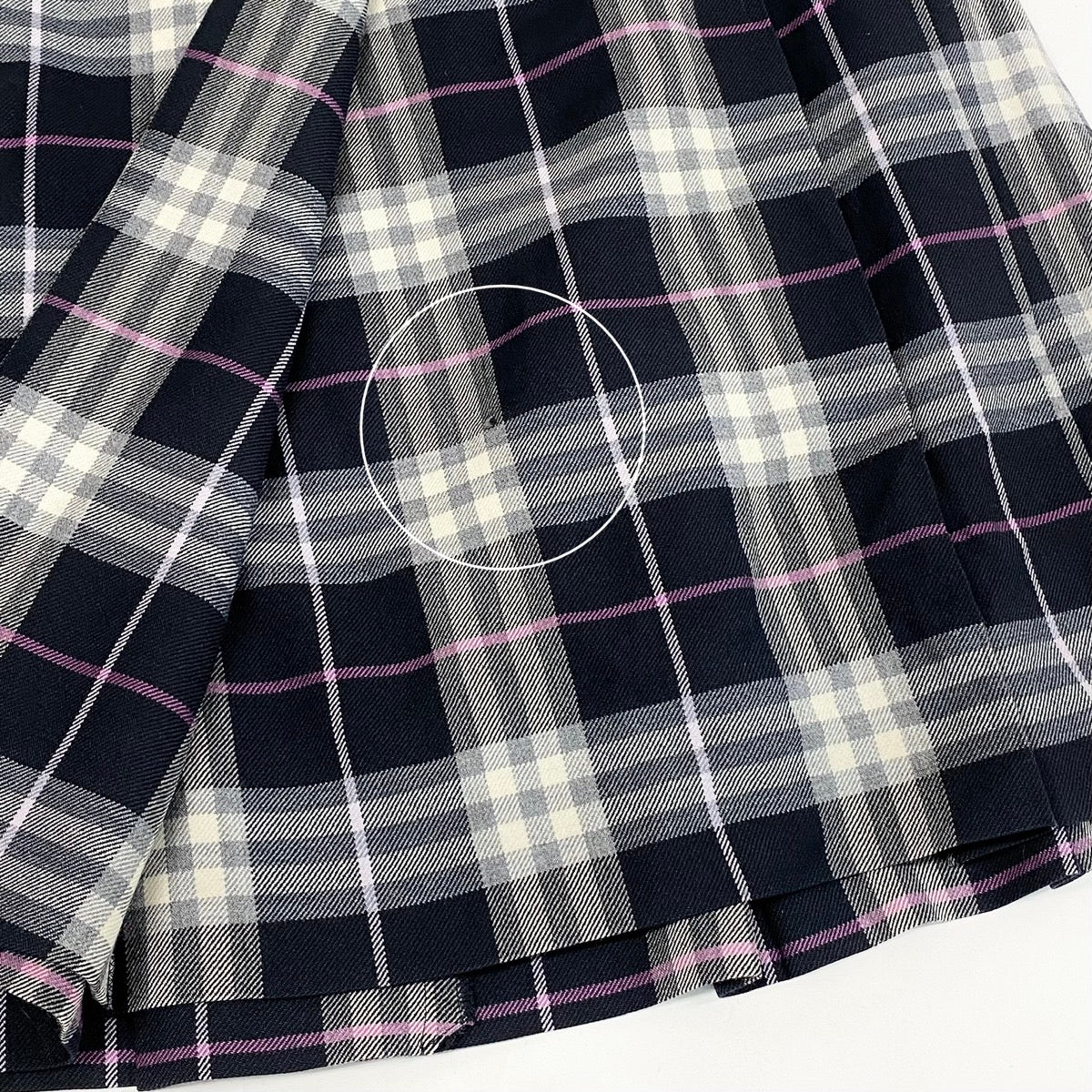 N Ig10 BURBERRY LONDON バーバリーロンドン チェック柄 ラップスカート フレアスカート サイズ13 マルチカラー ウール100% レディースta2
