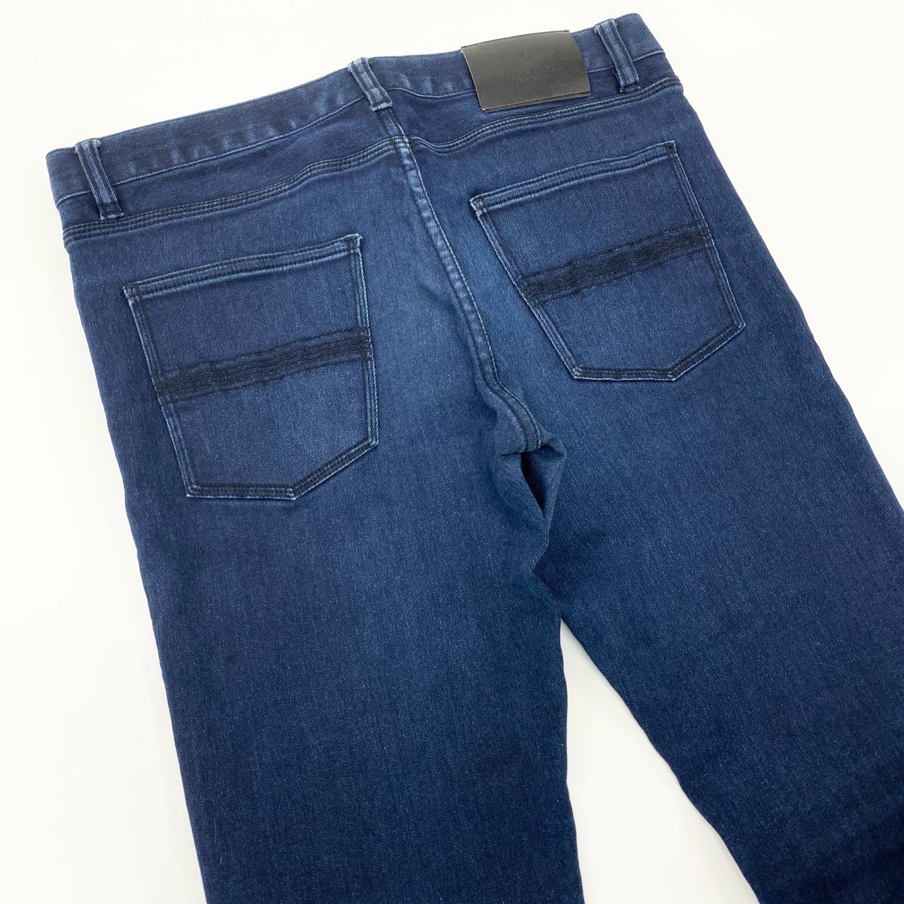 65j9 《美品》BLACK LABEL CRESTBRIDGE ブラックレーベルクレストブリッジ ストレッチデニムパンツ ボトム フィット 51R40-301-28 79サイズ インディゴ メンズo07t