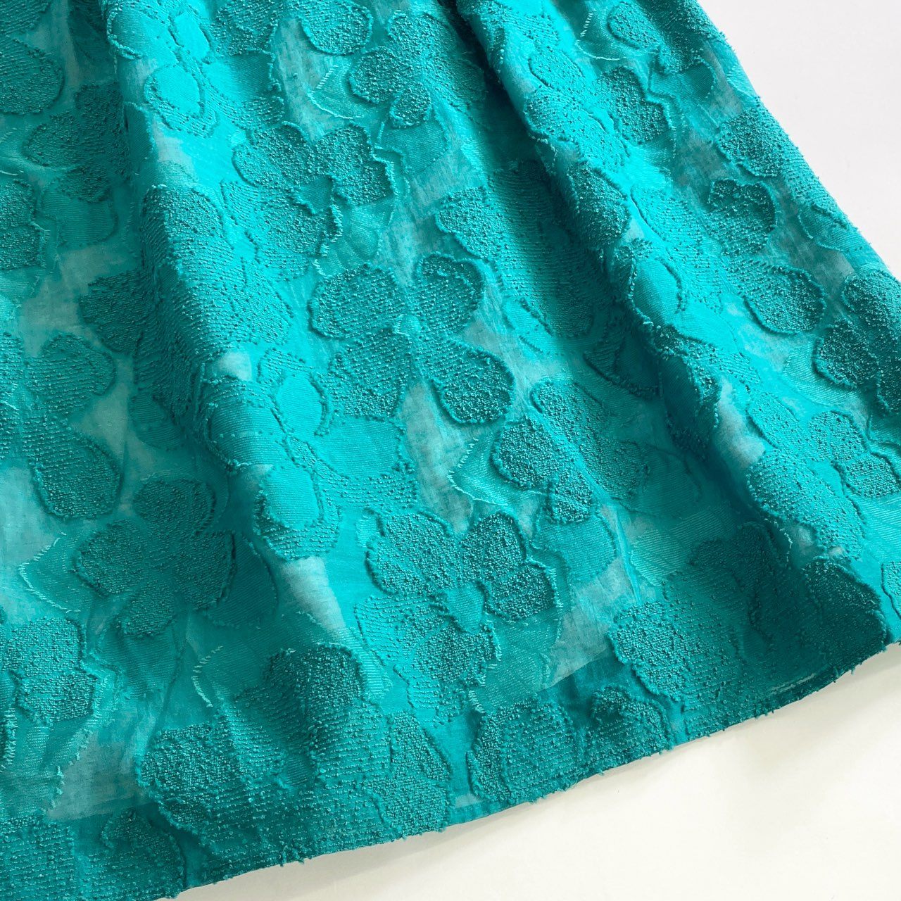 46c21 《未使用》 定価¥101,200 HANAE MORI ハナエモリ ノースリーブワンピース 40 グリーン ドレス フラワーデザイン タグ付き