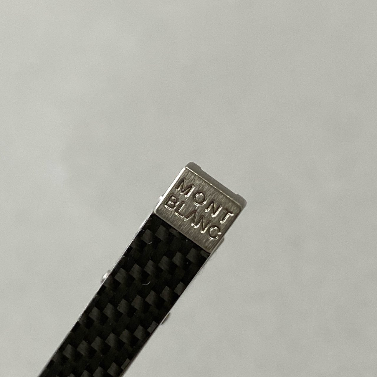 j16《美品》 MONTBLANC モンブラン TIE CLIP ネクタイピン ブラック シルバー スーツ ビジネス フォーマルt18r