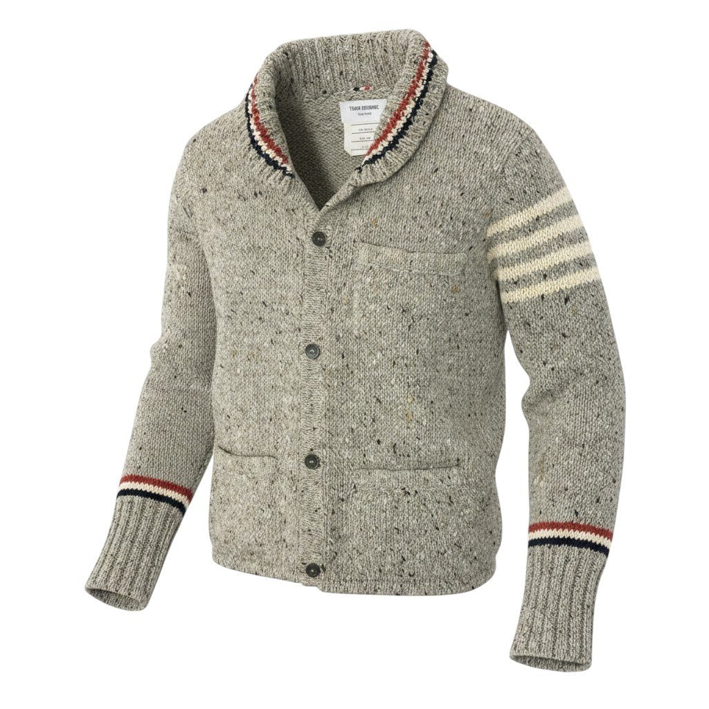 THOM BROWNE カーディガン 千鳥格子 トリコロール 68e19 THOM BROWNE. トムブラウン 11aw ROLL SHAWL CARDIGAN