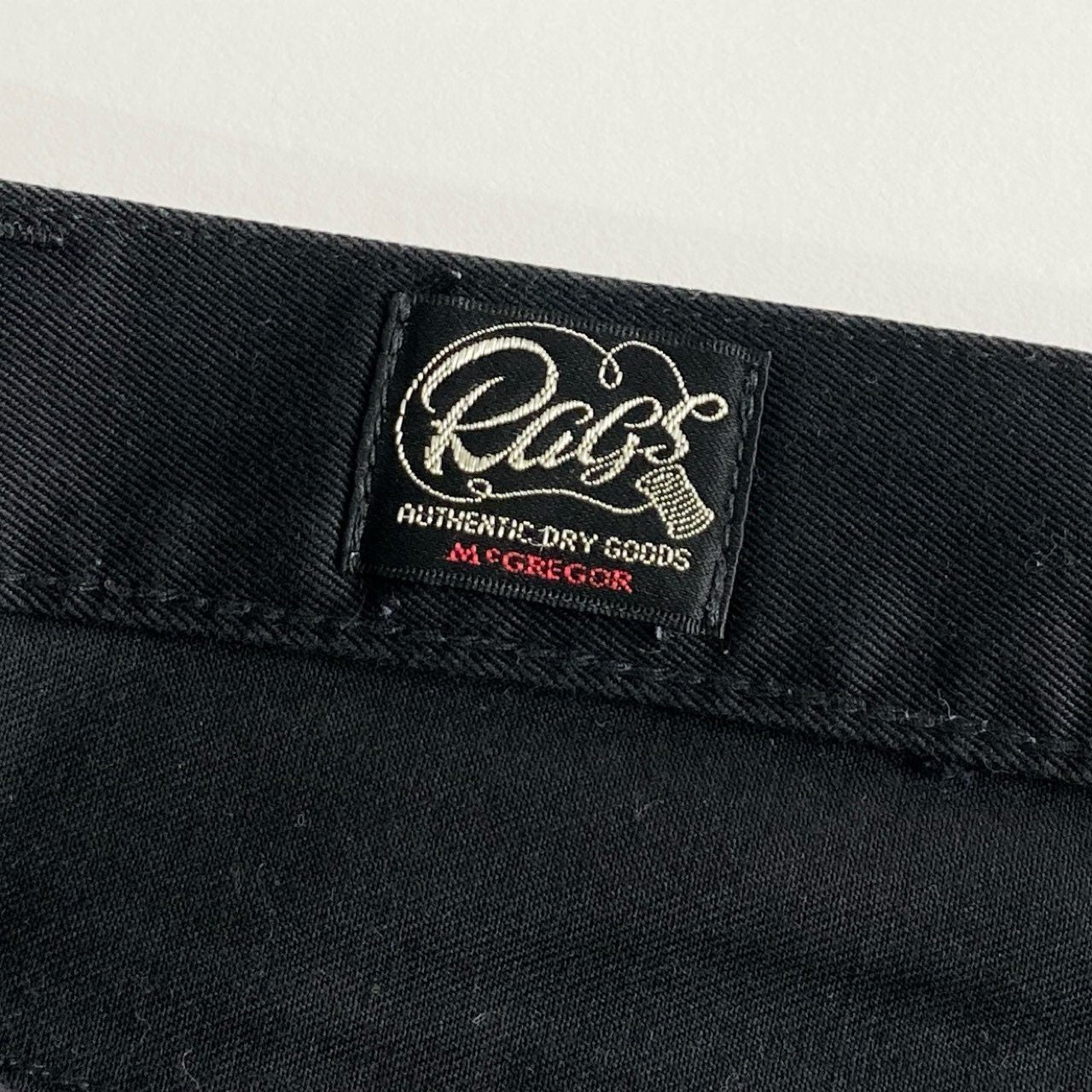 26g17 Rags McGREGOR ラグスマックレガー ブラックデニム ストレートジーンズ デニムパンツ サイズ34 ブラック メンズ