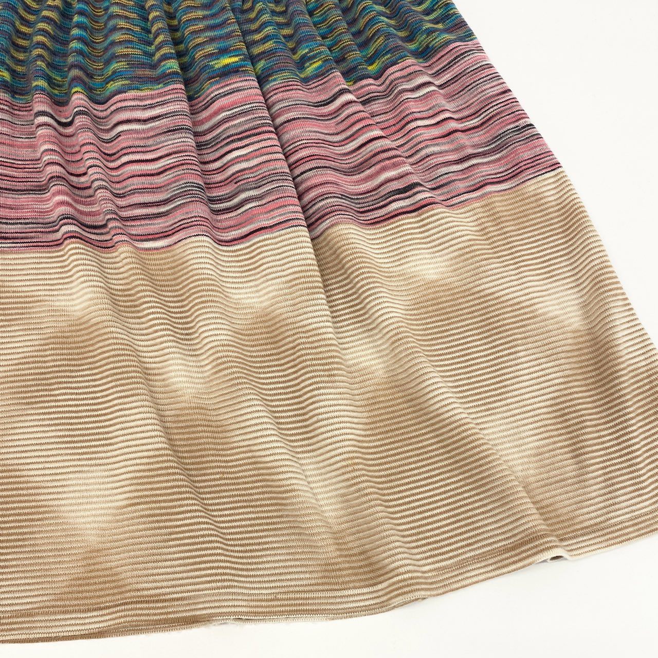 75f24 《美品》 MISSONI ミッソーニ Aライン ニットワンピース 40 マルチカラー セーター イタリア製 トップス 女性服