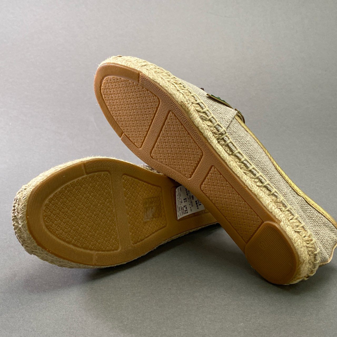 2d21 定価¥31.900 TORY BURCH トリーバーチ エスパドリーユ パイナップル ヤシの木 ハワイ限定 シューズ 7 1/2 ベージュ