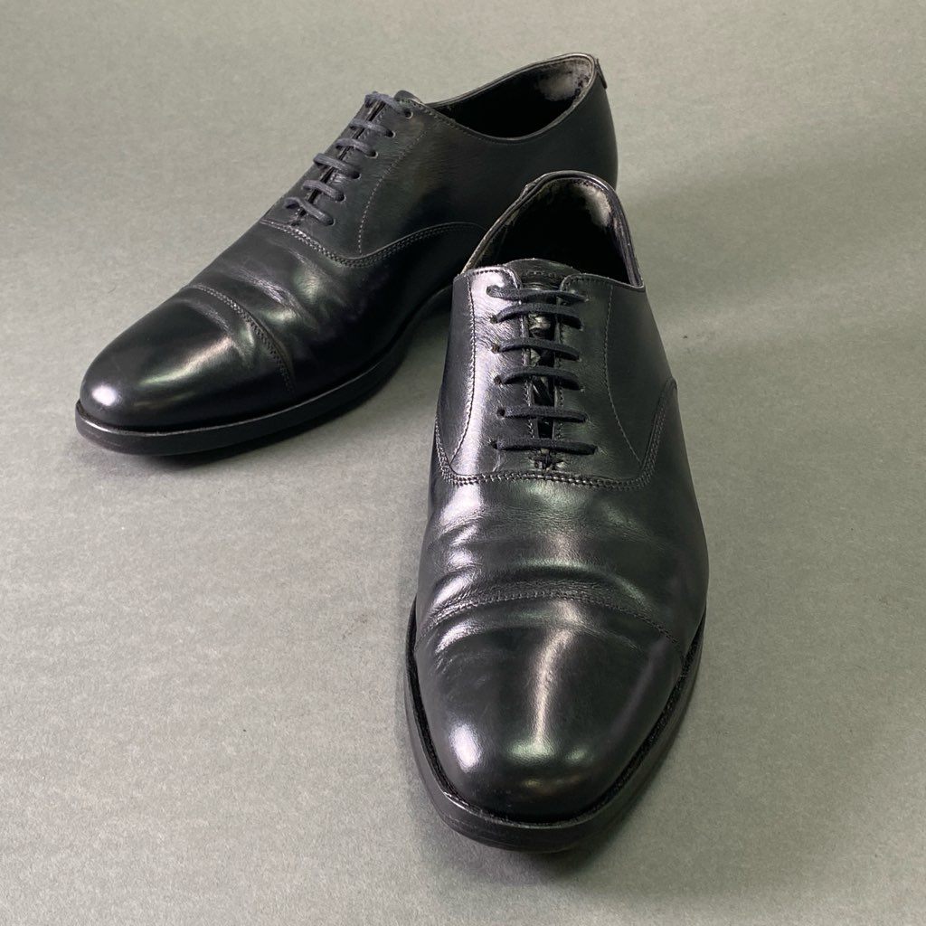 1e7 《美品》 Crockett&Jones クロケットアンドジョーンズ ALKA LONSDALE ロンズデール ストレートチップ ドレスシューズ 24.5cm ブラック レザー ビジネス フォーマル オードリー