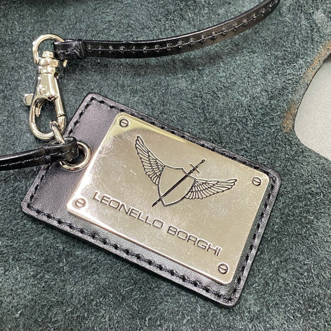 Eb10 LEONELLO BORGHI レオネロボルギ イントレチャート ショルダーバッグ ブラック レザー 編み込み 大容量◎ 鞄 Y2K