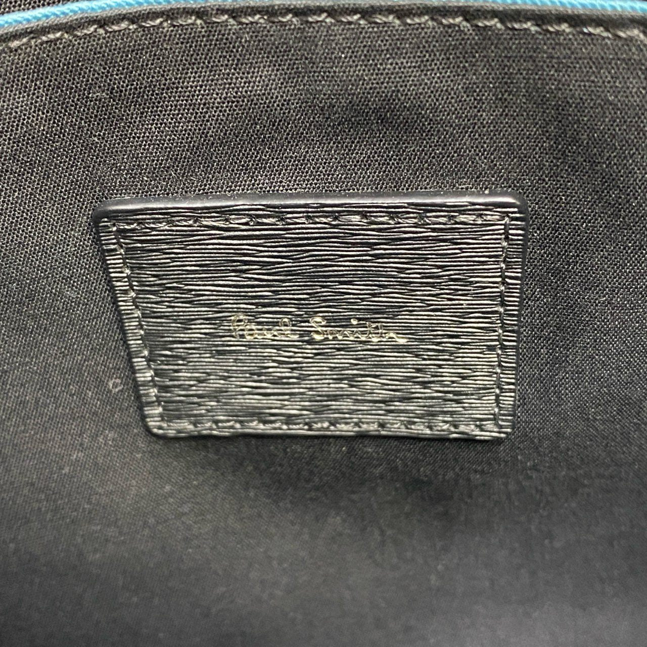 ha6《美品》 Paul Smith ポールスミス レザー クロスボディバッグ ブラック ショルダーバッグ サコッシュ 斜め掛け カバン 鞄t18r