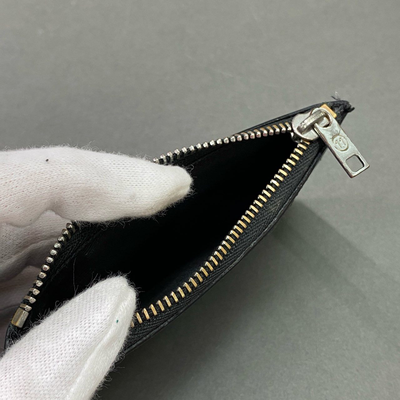 b7 Maison Margiela メゾンマルジェラ 4本ステッチ レザーコインカードケース S55UA0023 ブラック 小銭入れ 名刺入れ イタリア製 箱付き