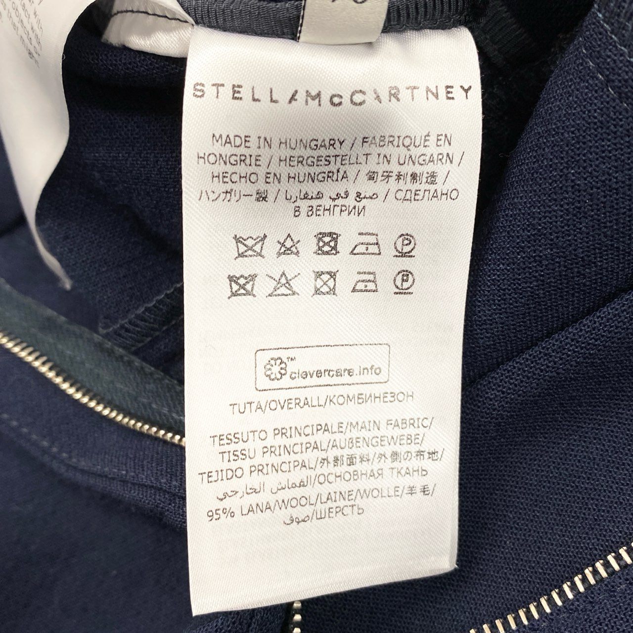 1g2 STELLA McCARTNEY ステラマッカートニー ジャンプスーツ オールインワン オーバーオール 長袖 イタリア製 サイズ34 ネイビー レディース 女性用