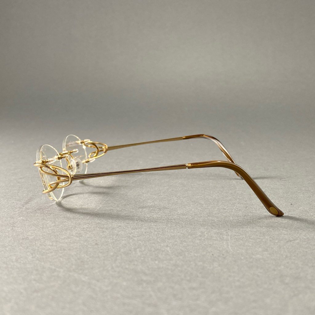20f23 FRED フレッド フランス製 メガネ アイウェア 130 54□16 ゴールド VOLUTE Optique