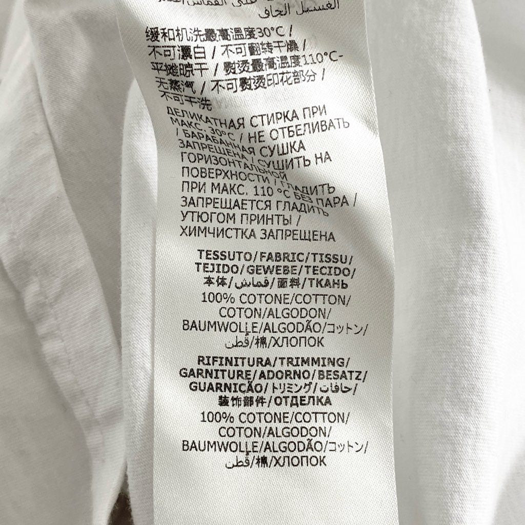 83h27 イタリア製 ALEXANDER McQUEEN アレキサンダーマックイーン 半袖Tシャツ カットソー トップス ペイントロゴ 622104 M ホワイト コットン100% メンズ 紳士服