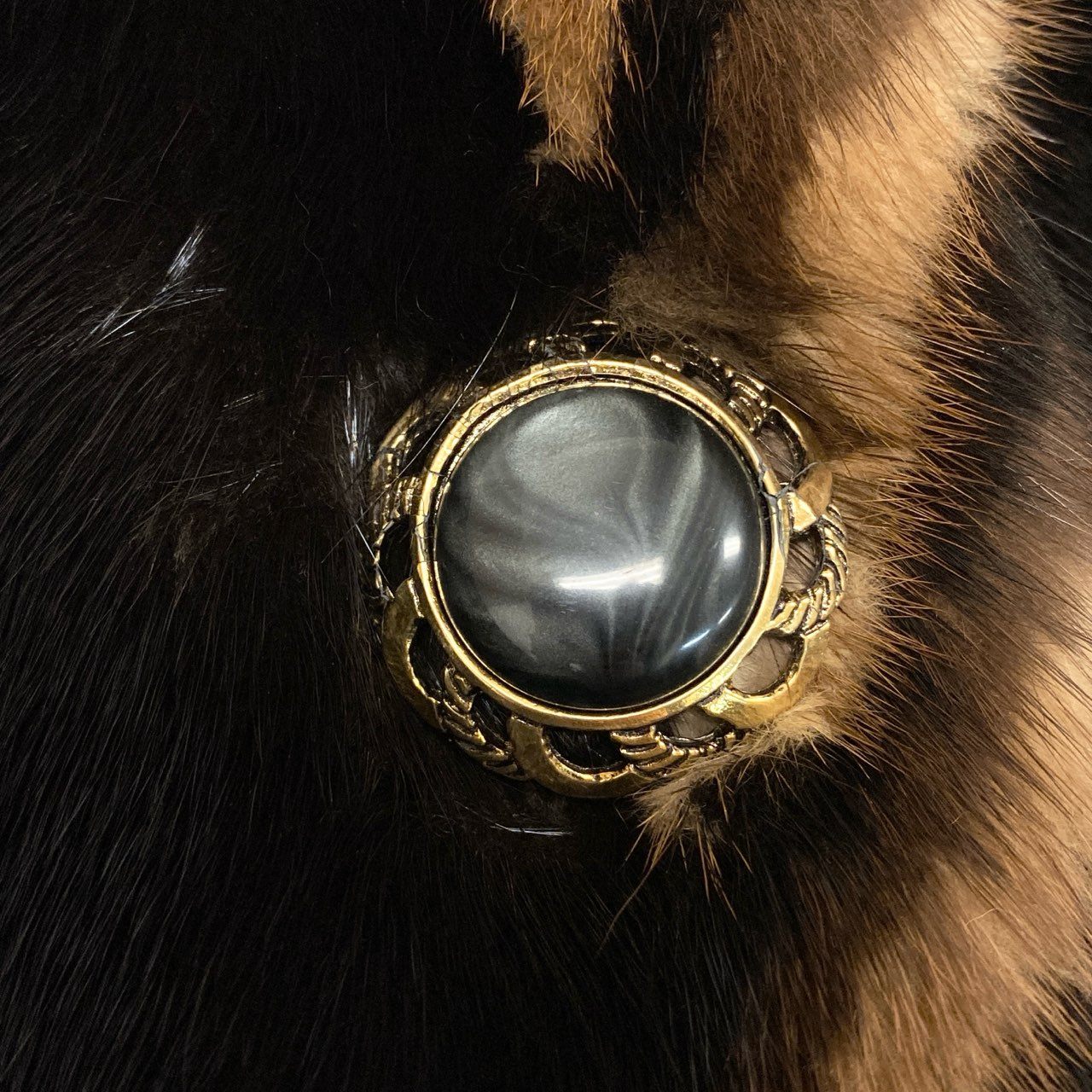 2b16 希少デザイン ダークミンク フード付き リバーシブルコート サイズ44 ブラウン 本毛皮 Mink Fur Coatt18r