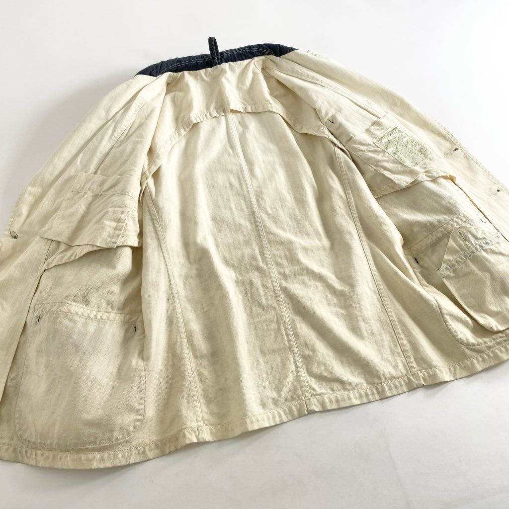 51f18 JELADO ジェラード COPANO コパノ MUDDY ROAD JACKET マディロード ジャケット ブレザー ヴィンテージ加工 JC-1005 Lサイズ ホワイト コットン 日本製