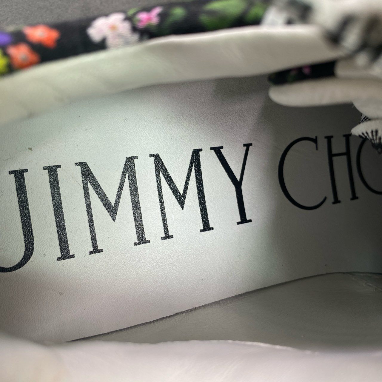 7c11 JIMMY CHOO ジミーチュウ フラワープリント ローカットスニーカー 花柄 シューズ 35 マルチカラー