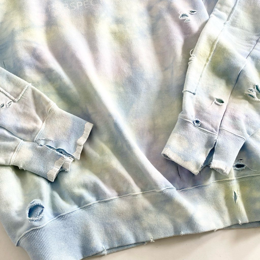 64g3 stein シュタイン OVERSIZED REBUILD SWEAT LS/Tie dye スウェット トレーナー オーバーサイズ タイダイ ST.525-2 M ブルー コットン 日本製