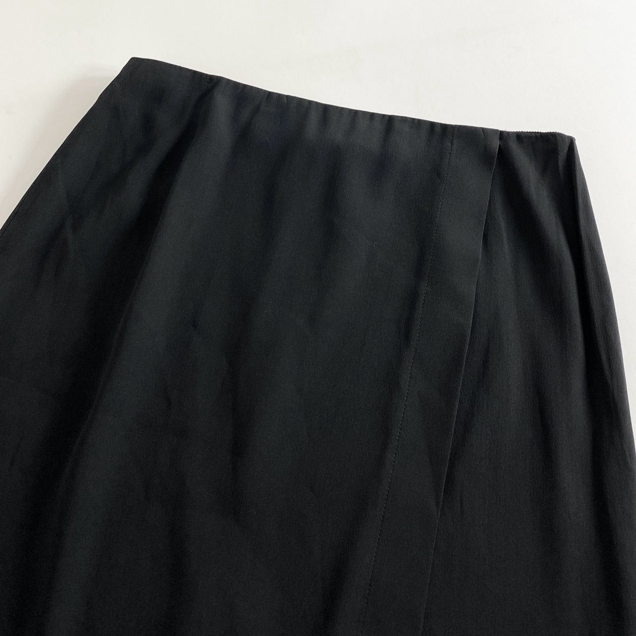 4j17 《タグ付き》定価¥59,400 JIL SANDER NAVY ジルサンダー ネイビー WOVEN SKIRT ウーブンスカート 42 ブラック イタリア製