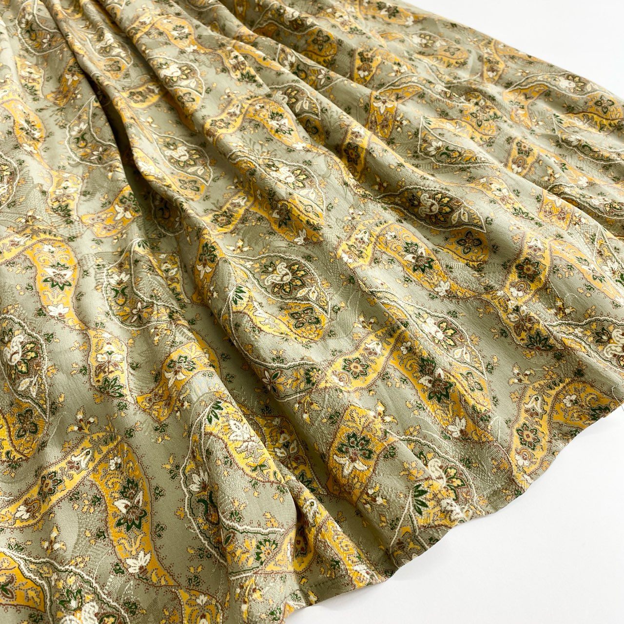 01f16 Chloe ヴィンテージ クロエ フリルデザイン 長袖ワンピース 花柄ワンピース サイズ40 マルチカラー シルク100% レディース アーカイブ