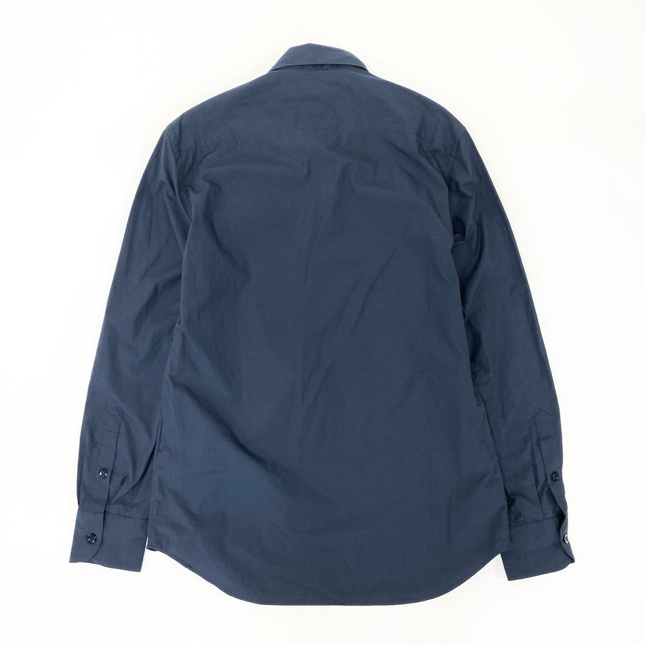 45h26 《極美品》 PT TORINO ピーティートリノ ドレスシャツ 長袖シャツ フリル TL6SSM020CPT 39 ネイビー コットン メンズ 紳士服u02t