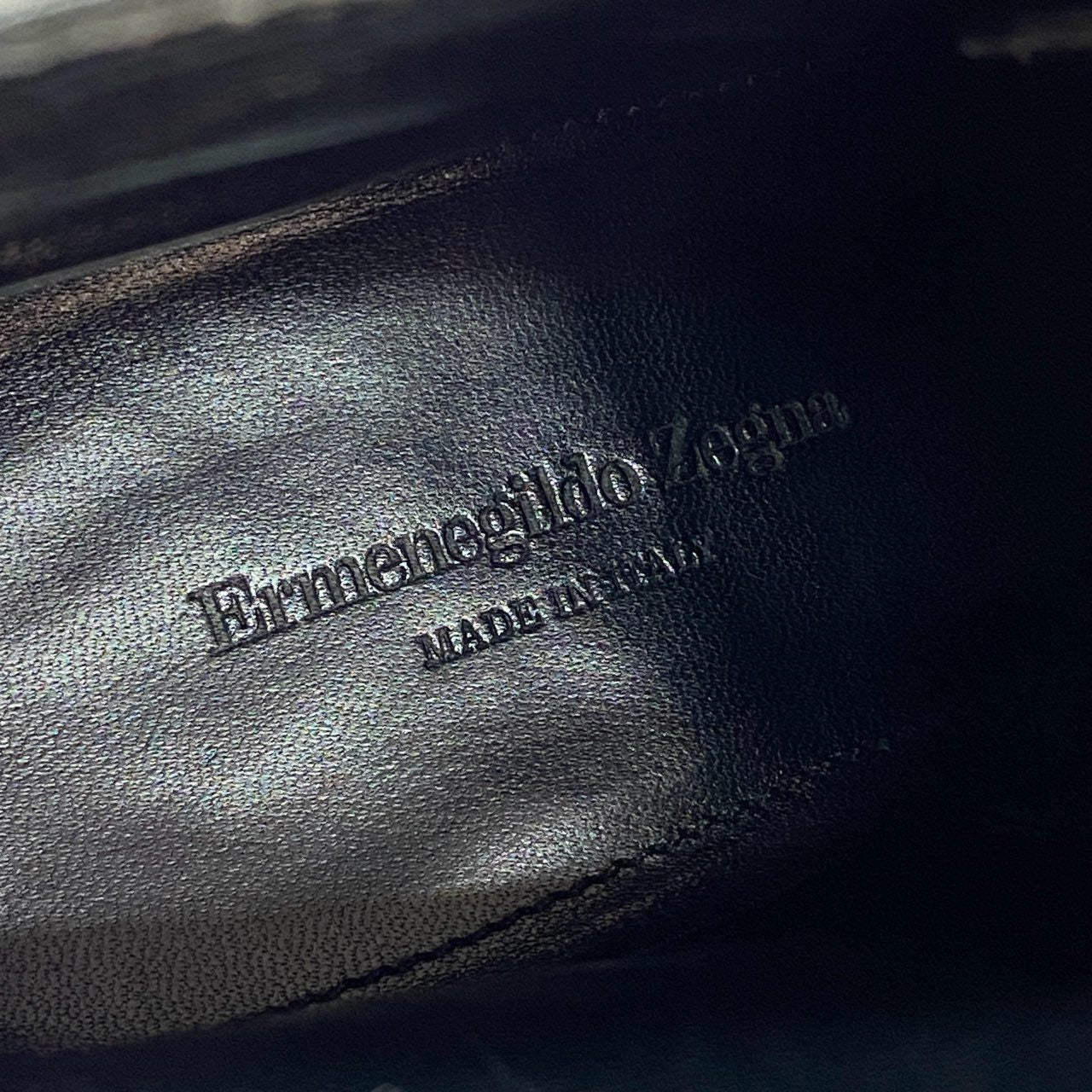 2b27 Ermenegildo Zegna エルメネジルドゼニア チャッカブーツ ショートブーツ イタリア製 メンズ 紳士靴 9 ブラック 本革