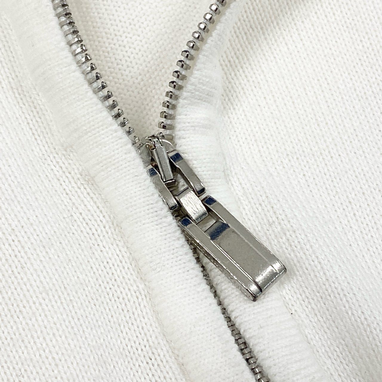 18b20 Ermenegildo Zegna エルメネジルドゼニア ハーフジップ ニットセーター トップス ハイネック 48 S ホワイト コットン