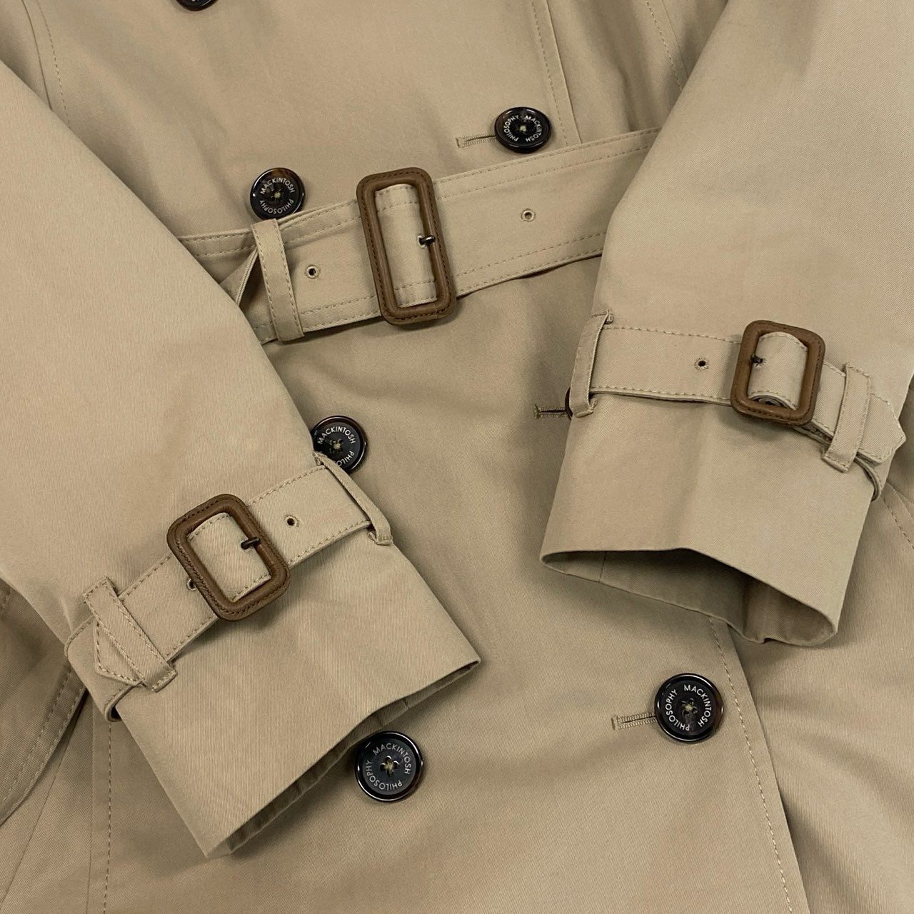 63i12 MACKINTOSH PHILOSOPHY マッキントッシュ フィロソフィー ベルテッド トレンチコート ライナー付き H5A02-601-40 40 ベージュ コットン レディースk02i