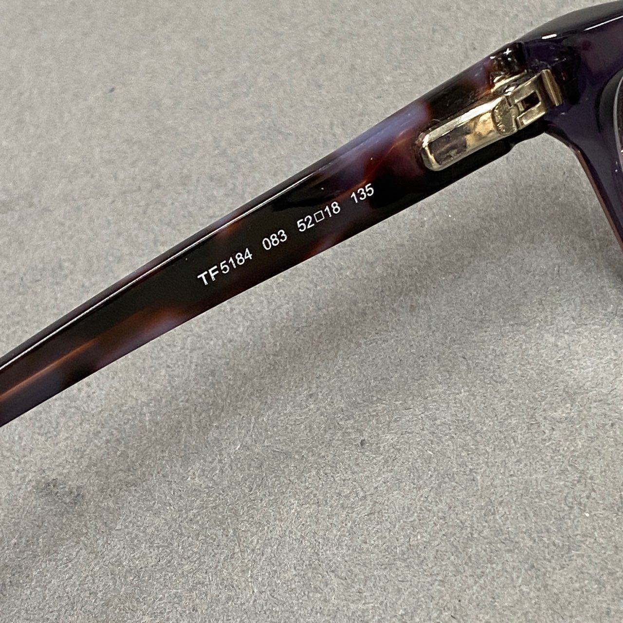 a20 TOM FORD トムフォード バネ蝶番 アイウェア 眼鏡 メガネ TF5184-083 52□18 パープル イタリア製 ケース付き