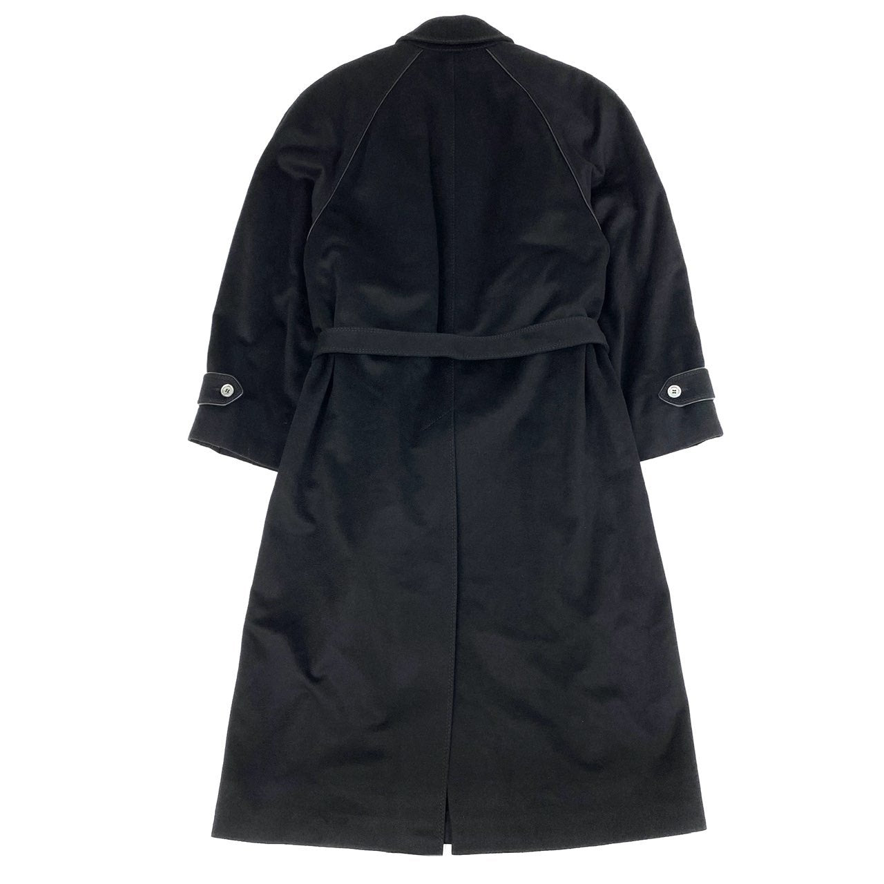 62g18 Hettabretz raglan coat balmacaan coat patterned lining MADE IN ITALY 50 Black Cashmere100 MEN