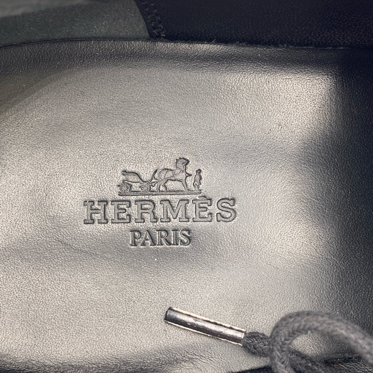1h21 HERMES エルメス ダービーシューズ ファースト レザーシューズ 革靴 BR222945ZH サイズ41.5 ブラック レザー メンズk02i