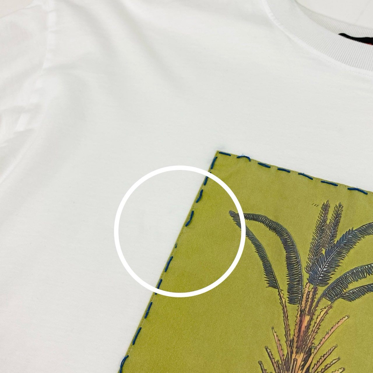 33k28 CABaN キャバン 21SS NEW COSTARICA アートTシャツ スビンコットン 植物 ボタニカル柄 半袖カットソー 59-03-11-03009 M ホワイト